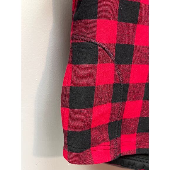 Orvis Fleece Lined Flannel Top Womens Small‎ Buffalo Plaid Shacket Shirt Jacket - Picture 7 of 8